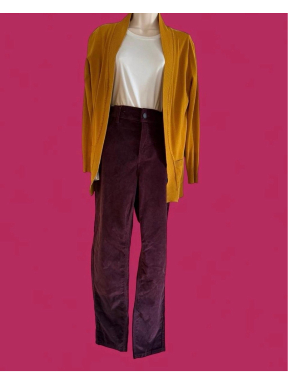 Liz Claiborne brushed corduroy burgundy pants